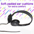 Maxell Stereo Headphones, 3.5mm Cord, 6-Foot Length, Black, Soft Padded Ear Cushions, Adjustable Headband