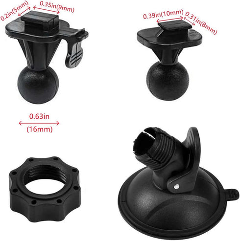 Glucrean 2 Dash Cam Mount Compatible with APEMAN Dashcam, Suction Mount Easy to Install and Use, Replacement Screen
