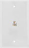 Cmple - Single RJ11 Connector Phone Wall Plate Jack 6P6C with 6 Conductors, Screws Included