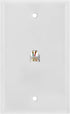 Cmple - Single RJ11 Connector Phone Wall Plate Jack 6P6C with 6 Conductors, Screws Included