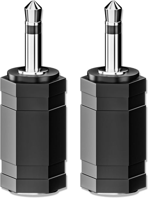 Goupchn 3.5mm Mono to Stereo Adapters, 2 Pack, 1/8" Mono Male Plug to TRS Stereo Female Jack