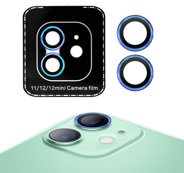 SUWEI Camera Lens Protector - Aluminum Alloy Lens Ring Cover for iPhone 11/12/12mini