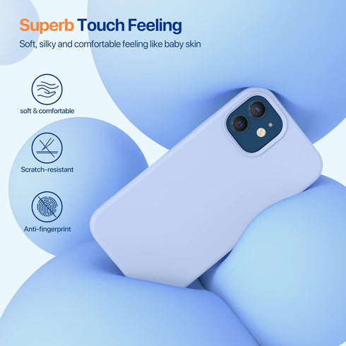 Miracase Liquid Silicone Gel Rubber Case for iPhone 12/12 Pro, Full Body Protection Shockproof Drop Protection, Clove