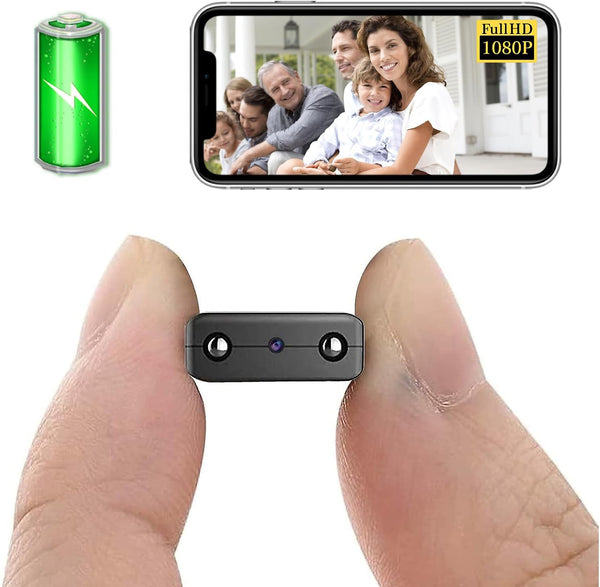 Smallest Wireless WiFi Camera with Battery, 1.5 Hours Battery Time, HD1080P Baby Monitor with Night Vision