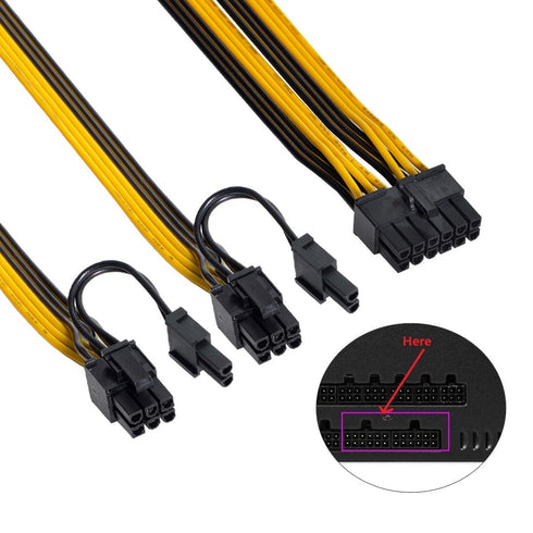 Chenyang 12Pin to ATX Dual 8Pin & 6Pin Splitter GPU Modular Cable for 3080 3090 AX850 AX750 AX650