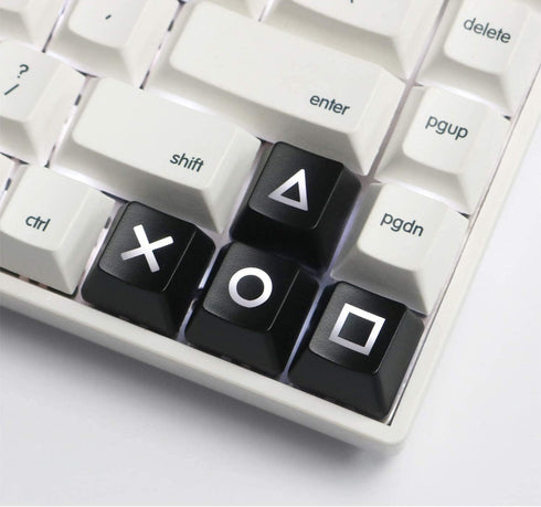 LZYDD Keyboard Keycaps, Arrow/Direction Key PSP Controller Pattern for Cherry MX Backlit Mechanical Gaming (4pcs, Black)