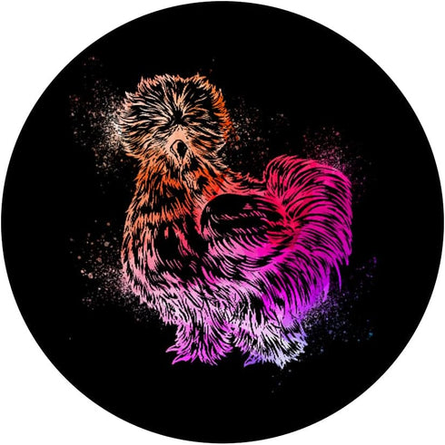 Colorful Silkie Chicken PopSockets Swappable Grip