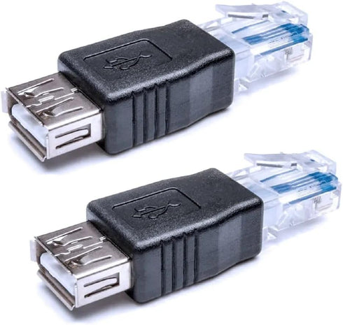 Hididi 2 Pack Ethernet to USB Adapter, RJ45 Ethernet Male to USB Female