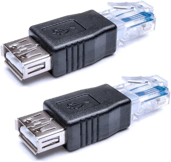 Hididi 2 Pack Ethernet to USB Adapter, RJ45 Ethernet Male to USB Female