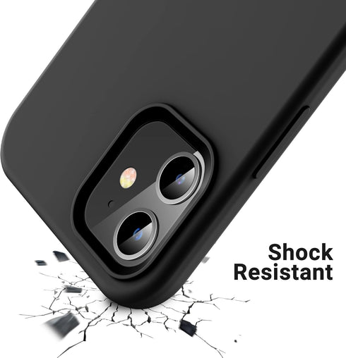 OTOFLY iPhone 12/12 Pro Case, Soft Silicone with Military Grade Drop Protection, Anti-Scratch Microfiber Lining,