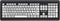 Magnus 325 Wireless Full Size Computer Keyboard, Large Print High Contrast Black & White Keys, Soft Buttons, Ideal for