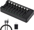 Soshine AA AAA Battery Charger with 5V 2A Adapter, 8 Bay Smart Charger