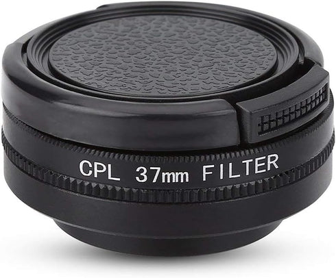 37mm Camera Lens Filter Set, Circular Polarizer Lens Filter with Adapter Ring for Xiaomi 4k/4k+/Lite