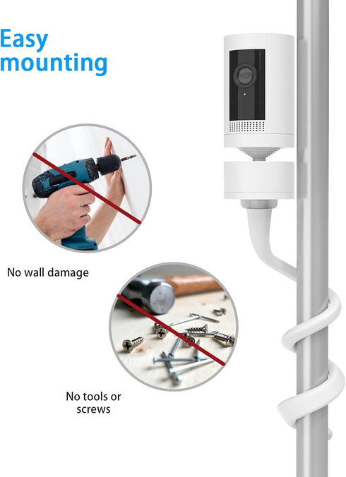 HOLACA Baby Monitor Mount, Flexible Twist Stand for Pan-Tilt Mount with 1/4 Threaded Hole, Clip Mount