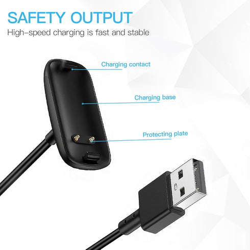 Charger Cable Compatible with Fitbit Inspire 3 Smartwatch, Replacement USB Charger Adapter for Inspire 3 Activity