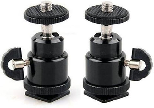 Walway 360 1/4" Hot Shoe Mount Adapter, Degree Screw Swivel Mini Ball Head Cradle Adapter for DSLR