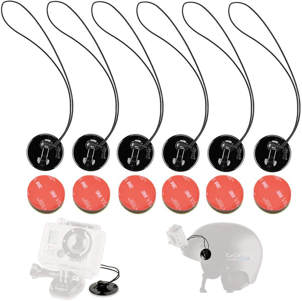 Strong Adhesive Action Camera Safety Tether Strap Cord, Compatible with GoPro Hero 12, 11, 10, 9, 8, 7, 6, 5, 4