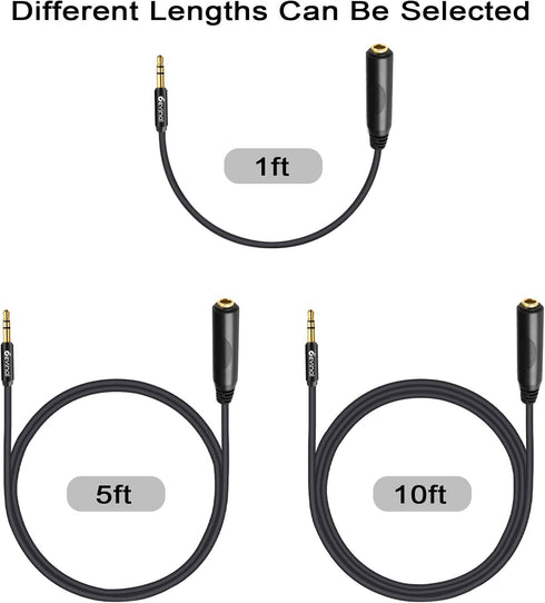Devinal 1/4" Female to 3.5mm Cable, 6.35mm Female to 3.5mm (1/8" inch) Stereo Headphone Adapter, Quarter inch Female Jack to Mini-Jack TRS Male Plug Cord Converter Connector 5 feet/ 1.5M by Devinal