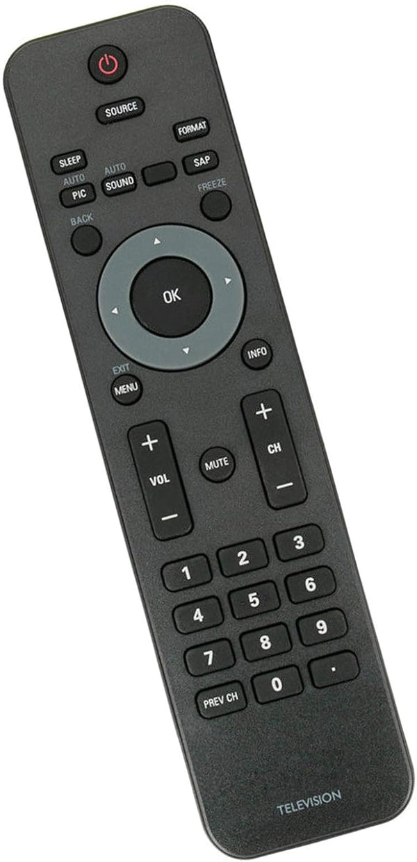 Replacement Remote Control for Philips LCD TV Models 32PFL3504D, 32PFL3514D, 42PFL3704D, 42PFL7603, and More