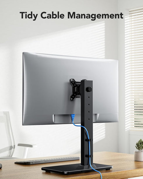 HUANUO 13 34 Inch 44lbs, 5 360 75x75mm/100x100mm Monitor Stand, Freestanding VESA Mount for to Screens, Holds up