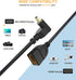 BERLAT 15CM 90 4K 1080P 3D Player,(6.0in, 2 Pack High Speed Degree Mini HDMI Left-Toward Male to HDMI Female Cable