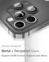 Tamoria 2 Pack Camera Lens Protector for iPhone 13 Pro/Pro Max, Metal & Tempered Glass, LIDAR Support, Anti-Explosion,