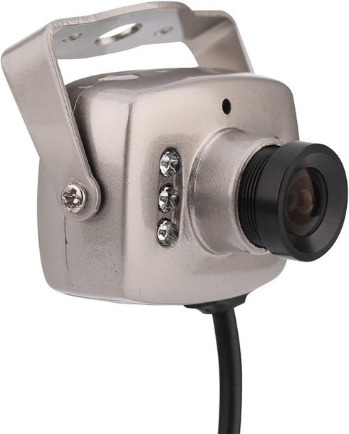 Mini CCTV Security Camera, Wired CMOS Digital Video Camera, 6LED, PAL NTSC for Home Office (NTSC Format)