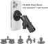 Leenconghui 3.54" 17 16 15 14 13 Magnetic Cell Phone Holder Base with Double Socket arm for MagSafe iPhone