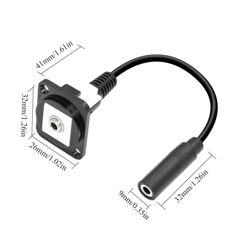 QIANRENON TRS 1/8 Stereo Panel Connector, 3.5mm Female to Female Coupler, XLR Panel Mount for Stereo Speakers