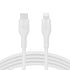 Belkin BoostCharge Flex Silicone USB-C to Lightning Cable (2M/6.6FT), MFi-Certified for iPhone Series with Cable Clip -