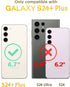 DEERLAMN for Samsung Galaxy S24+ Plus Case with Slide Camera Cover+Screen Protector (1 Pack), Rotated Ring Kickstand Military Grade Shockproof Protective Cover-Olive Green