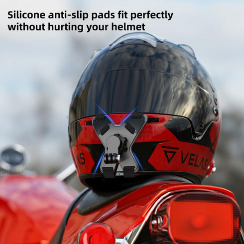 SOH Updated Motorcycle Helmet Chin Strap Mount with Phone Clip, Compatible with iPhone 15 Pro Max/14/13