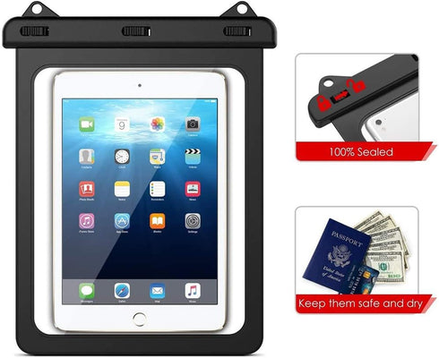 10.5 inch Waterproof Tablet Case, Dry Bag for iPad Pro 10.5, Galaxy Tab A 9.7, Kindle Fire HDX, up to 10.5 Inch