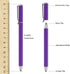 METRO Universal Stylus Pens for Touch Screens - High Sensitivity Capacitive Stylus Fiber Tips 2 in 1 Touch Screen Pen for iPad iPhone and All Other Tablets & Cell Phones (Black/Blue/Purple/Pink)