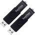 8GB USB Flash Drives 2 Pack - Black Thumb Drives Memory Stick Jump Drive with LED Light for Storage and Backup