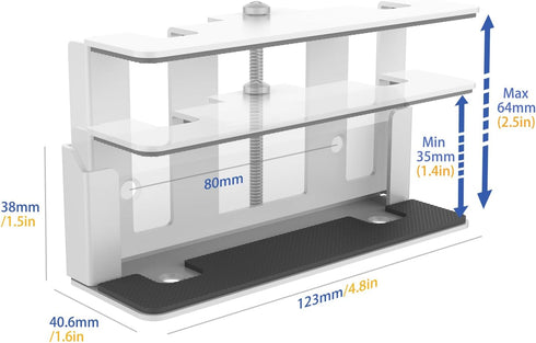 Monzlteck Universal Power Strip Mount, Under Desk or Wall Mount for Power Strip (Power Strip not Included)