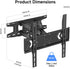 suptek 32-60 Inch 16" 400x400mm, 99lbs, MA001 Full Motion TV Wall Mount for TVs, Swivel & Tilt Adjustable Bracket, Dual
