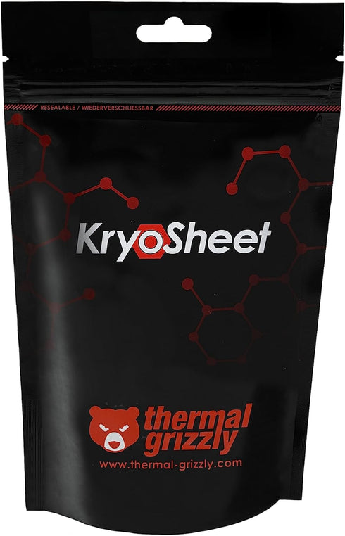 Thermal Grizzly KryoSheet Graphene Thermal Pad (25x25x0.2mm) - Highest Thermal Conductivity for CPU/GPU/PS4/PS5/Xbox