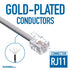 InstallerParts RJ11 Modular Telephone Cord Extension, Straight Wiring, Silver, 7FT