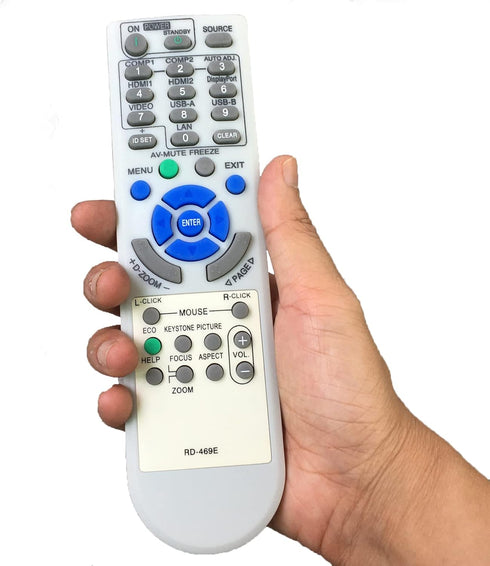 RD-469E Replacement Remote Control for NEC Projector NP-V302X, NP-UM351W, NP-V302W, NP-M403X, NP-P502HL
