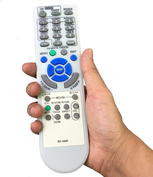 RD-469E Replacement Remote Control for NEC Projector NP-V302X, NP-UM351W, NP-V302W, NP-M403X, NP-P502HL