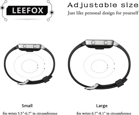 LEEFOX Compatible Blaze Bands with Frame, Sport Silicone Replacement Strap for Blaze Smart Fitness Watch - 10Pack