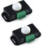 QWORK Motion Sensor LED Switch (2 Pack), 12-24V, 6A, Adjustable Delay Time for LED Strip Lighting, Wall Mount, 3"