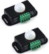 QWORK Motion Sensor LED Switch (2 Pack), 12-24V, 6A, Adjustable Delay Time for LED Strip Lighting, Wall Mount, 3"