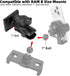 FPN 1" Ball Mount with Aluminum Alloy Square Plate & Short Double Socket Arm, Universal Electronic Device Mounting Base