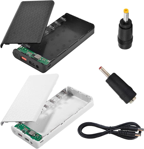 WikoNasc 18650 Set Rechargeable Battery Banks Modulars Build Fast Charging Double Ports LED Monitor ABS Texture