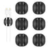 Shintop Cable Clips, 6 Pack Black Double Cord Holder, Adhesive Wire Organizer for Desk, Nightstand, Car