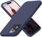 Cordking iPhone 15 Pro Case, Navy Blue, 6.1" Ultra Slim Silicone, Shockproof, Soft Anti-Scratch Microfiber Lining.
