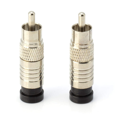 THE CIMPLE CO RCA Compression Connectors - Universal Male Connectors for RCA, Subwoofer, Composite, Component - 4 Pack