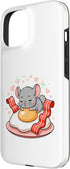 Kawaii Chinchilla Breakfast Egg Bacon Hearts Chinchilla 15 Cute Sleeping On Egg and Bacon Case for iPhone